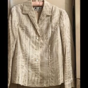 Linen Cotton Plaid Blazer